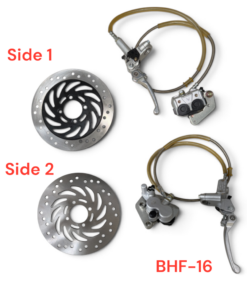 OEM Coolster Front Hydraulic Brake Assembly for 125cc manual dirt bike model XR-125A. PART NUMBER BHF-16 - MGM-XAQ23